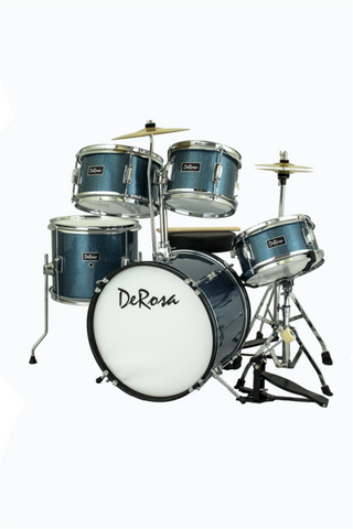DE ROSA DRM516-STQ 5 PIECE 16" KIDS JUNIOR DRUM SET *SPARK COLLECTION* TURQUOISE