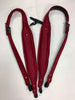 ACCORDION STRAPS NORTEÑO 3 RED AND  W/ BLACK LEATHER XL