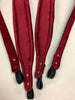 ACCORDION STRAPS NORTEÑO 3 RED AND  W/ BLACK LEATHER XL