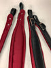 ACCORDION STRAPS NORTEÑO 3 RED AND  W/ BLACK LEATHER XL