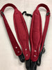 ACCORDION STRAPS NORTEÑO 3 RED AND  W/ BLACK LEATHER XL