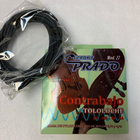 STRINGS CUERDAS  CONTRABAJO TOLOLOCHE PRADO 27 NYLON  BLACK 3/4-4/4