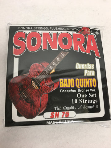 STRINGS CUERDAS SONORA BAJO QUINTO PHOSPHOR BRONZE WD SET OF 10 strings SN75