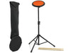 Drum pad rubber, with bag and sticks