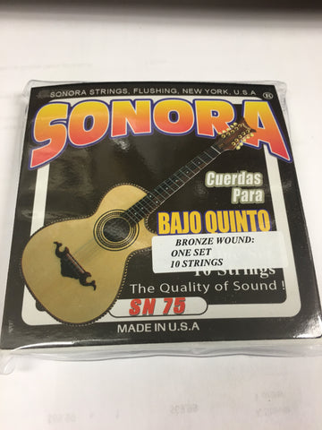 Sonora cuerdas para BAJO QUINTO bronze wound , SN75 STRINGS