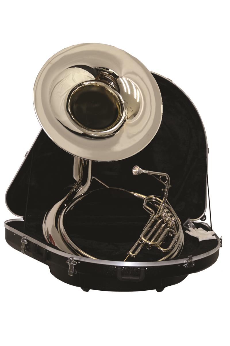 SUMMER SALE BB NICKEL PLATED SOUSAPHONE TUBA+FREE CARRY CASE+MP